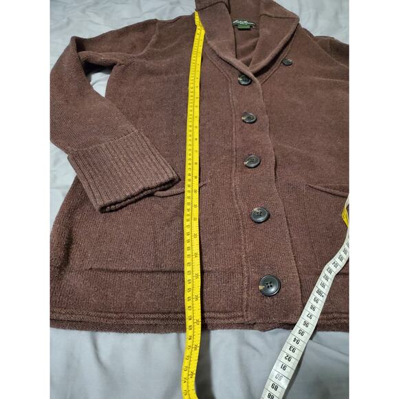 Eddie Bauer Button-Up Brown Cardigan with Pockets Womens Size PL - Picture 12 of 13